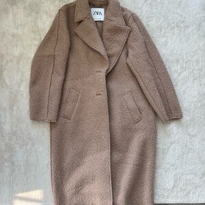 Zara Women's Teddy Jacket in Tan